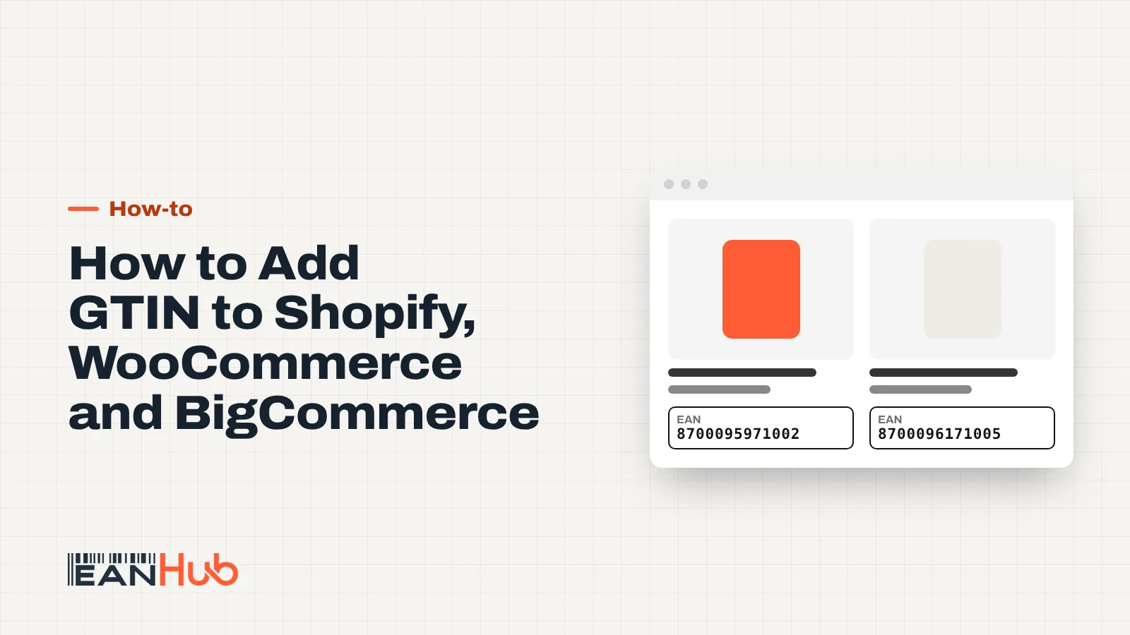 Online shop product editor with a barcode field filled in for each variant